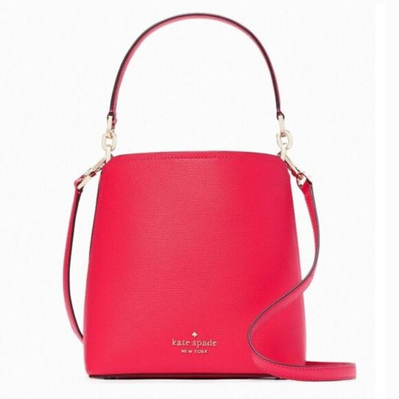 kate spade Handbags - New Kate Spade Darcy Small Bucket bag Refined Grain Leather Bikini Pink